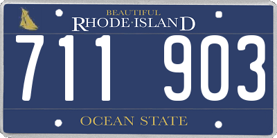 RI license plate 711903