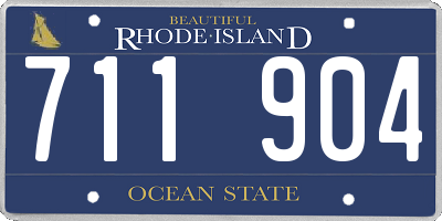 RI license plate 711904