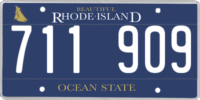 RI license plate 711909