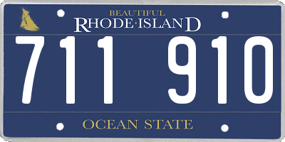 RI license plate 711910