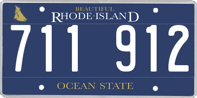 RI license plate 711912