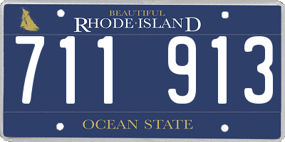 RI license plate 711913