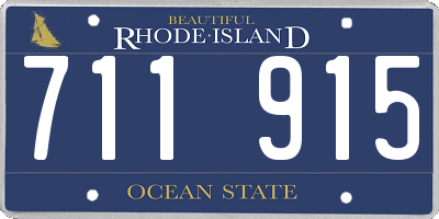 RI license plate 711915