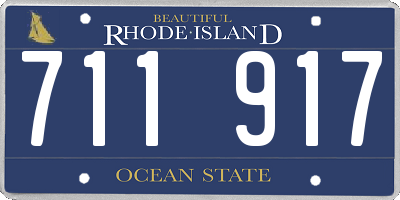 RI license plate 711917