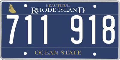 RI license plate 711918