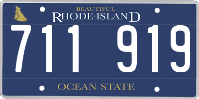 RI license plate 711919