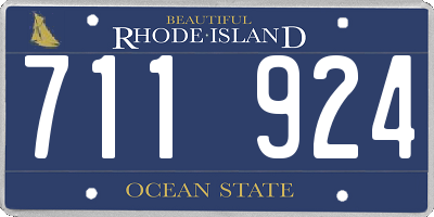 RI license plate 711924