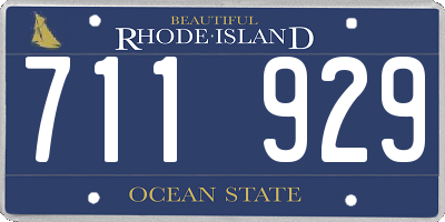 RI license plate 711929