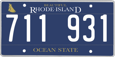 RI license plate 711931