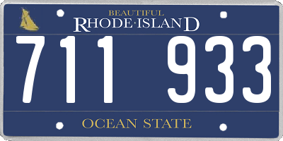 RI license plate 711933
