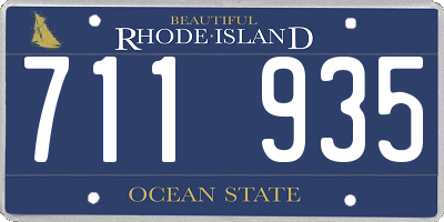 RI license plate 711935