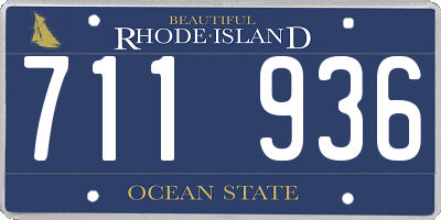 RI license plate 711936