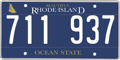 RI license plate 711937