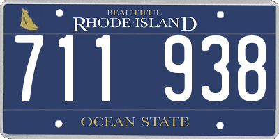 RI license plate 711938