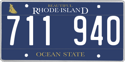 RI license plate 711940
