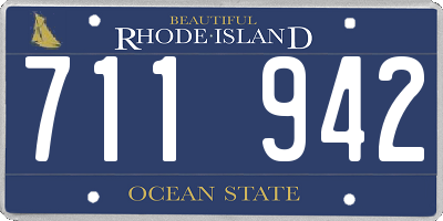 RI license plate 711942
