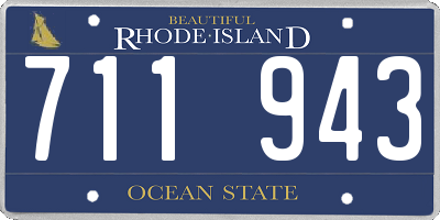RI license plate 711943