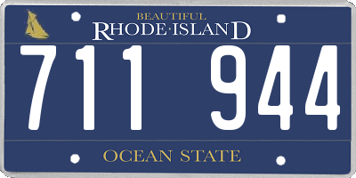 RI license plate 711944