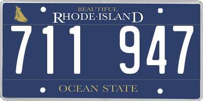 RI license plate 711947