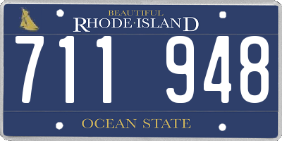 RI license plate 711948