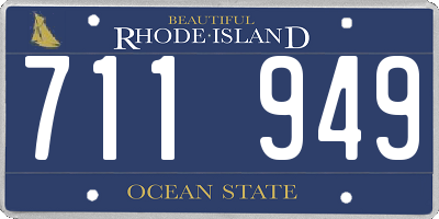 RI license plate 711949
