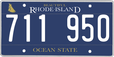 RI license plate 711950