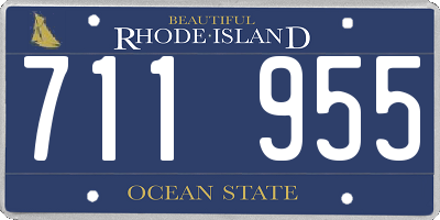 RI license plate 711955