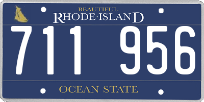 RI license plate 711956