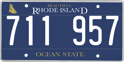 RI license plate 711957