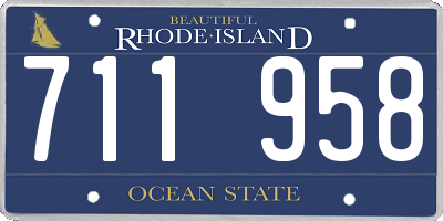 RI license plate 711958