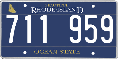 RI license plate 711959