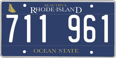 RI license plate 711961