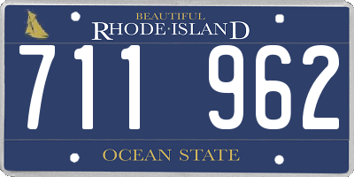 RI license plate 711962