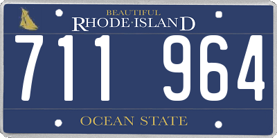 RI license plate 711964