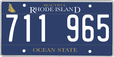 RI license plate 711965