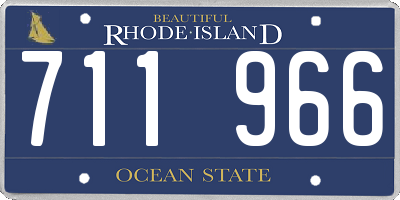 RI license plate 711966