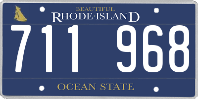 RI license plate 711968