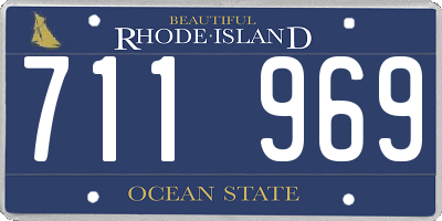 RI license plate 711969