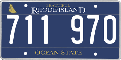 RI license plate 711970