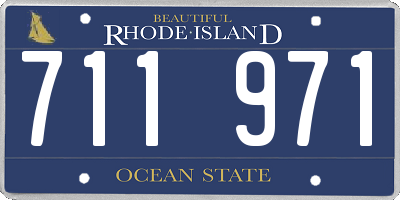 RI license plate 711971
