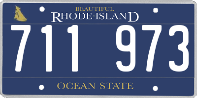 RI license plate 711973