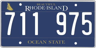 RI license plate 711975