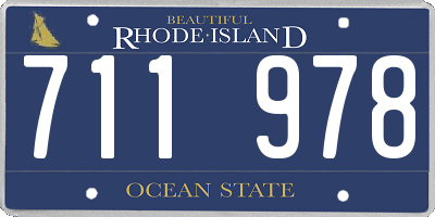 RI license plate 711978