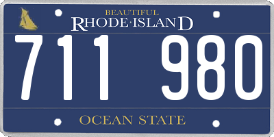 RI license plate 711980