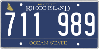 RI license plate 711989