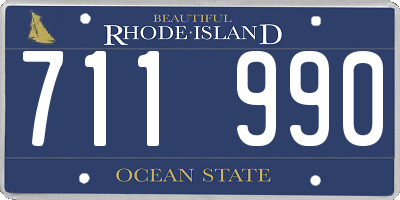 RI license plate 711990
