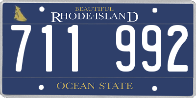 RI license plate 711992