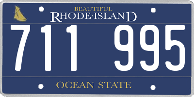 RI license plate 711995