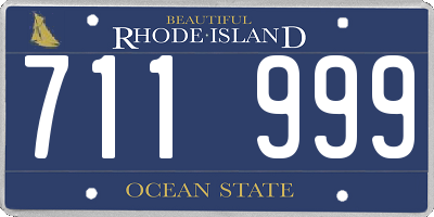 RI license plate 711999