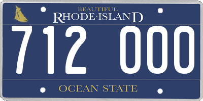 RI license plate 712000